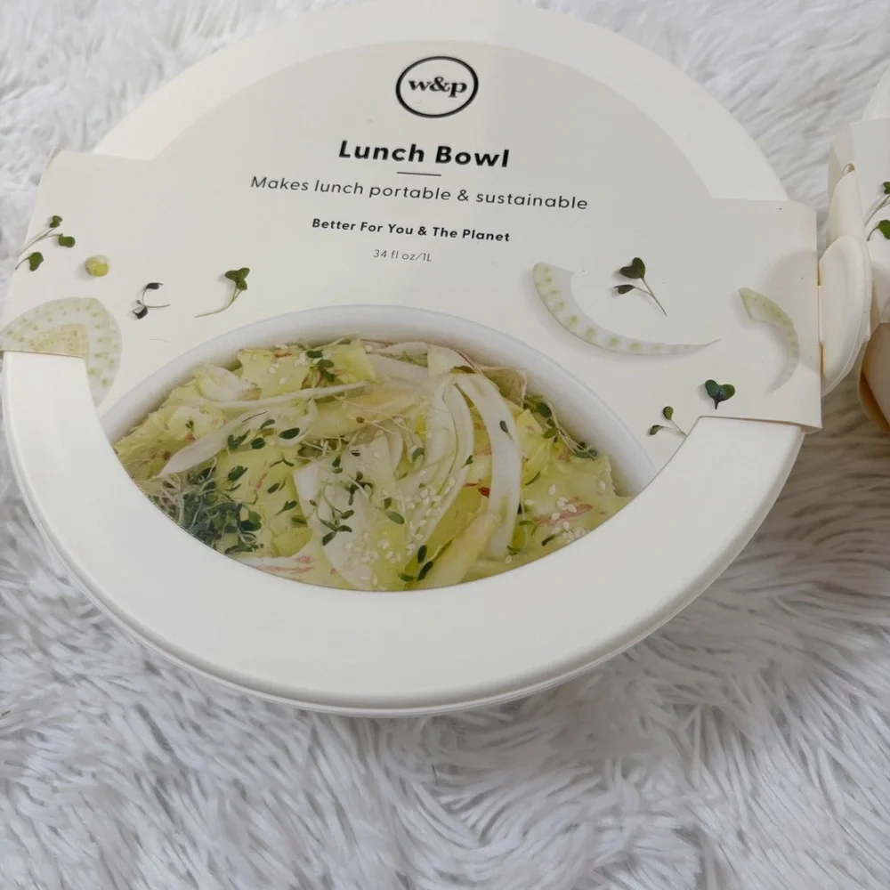 Set‎ of 2 W&P Lunch Bowls cream FBA Free Microwave safe